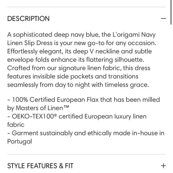 Luxmii Origami Linen Slip Dress - Picture 6 of 13